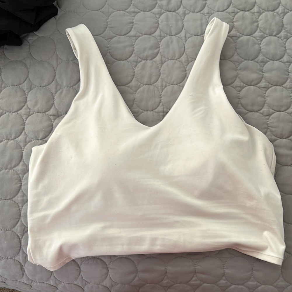 Crop tank top with a built in bra